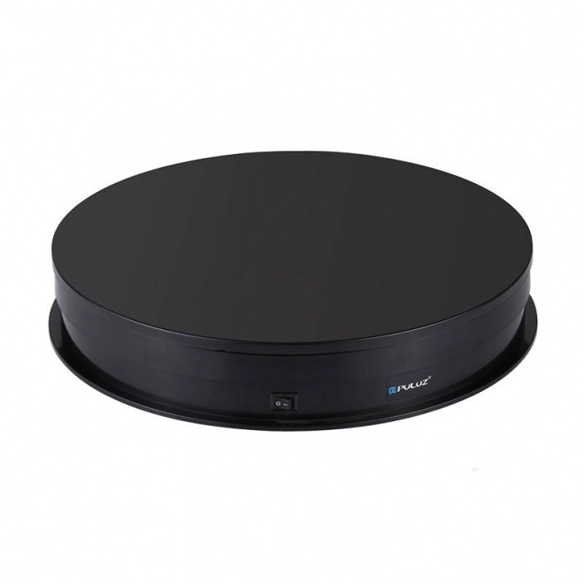 Elektryczny obrotowy stolik Puluz z wyświetlaczem 30 cm USB czarny