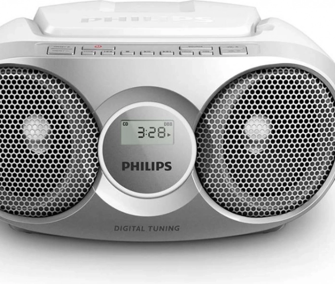 Przenośne radio z CD srebrne