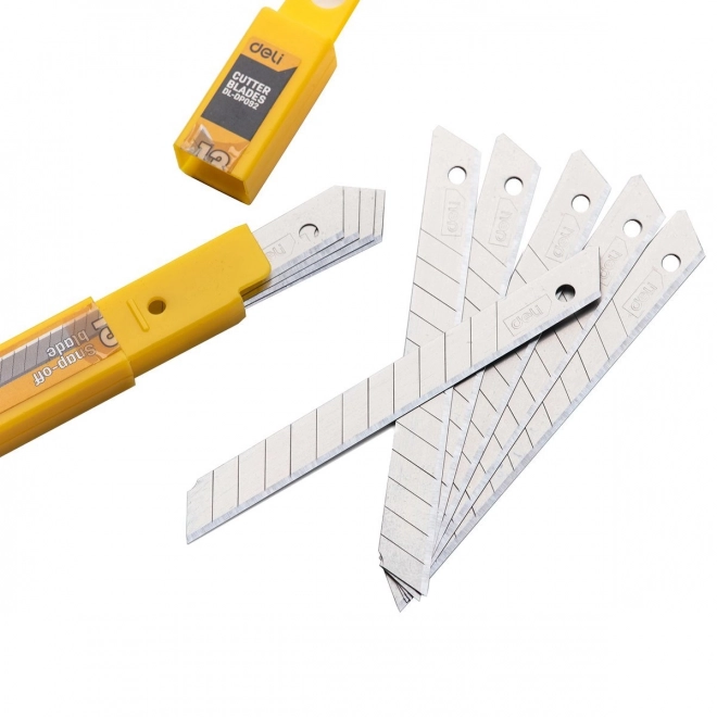 Nóż 9 mm 10 szt. głowica nożowa Deli Tools EDL-DP092 (srebrna)