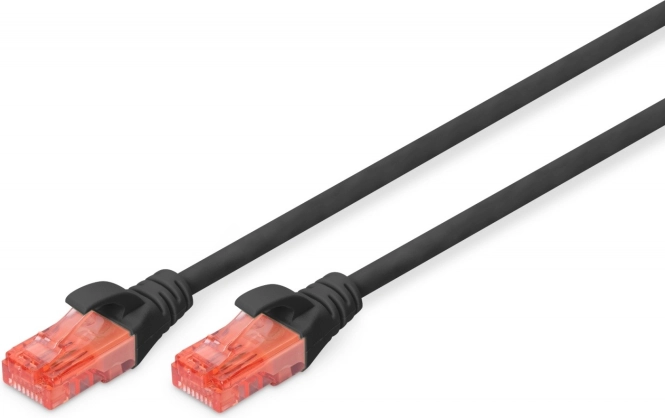 Patch kabel U/UTP kat. 6 PVC 3 m czarny