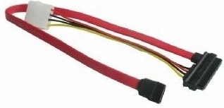Kabel SATA dane + zasilanie combo 0,35 m