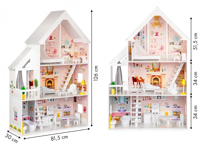 Drewniany domek dla lalek XXL Powder Residence ECOTOYS