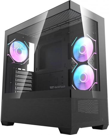 Obudowa komputerowa darkFlash DS900 Air czarna z 7 wentylatorami ARGB