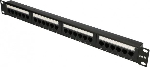 Panel krosowy CAT5e UTP 24 porty 1U EXTRALINK