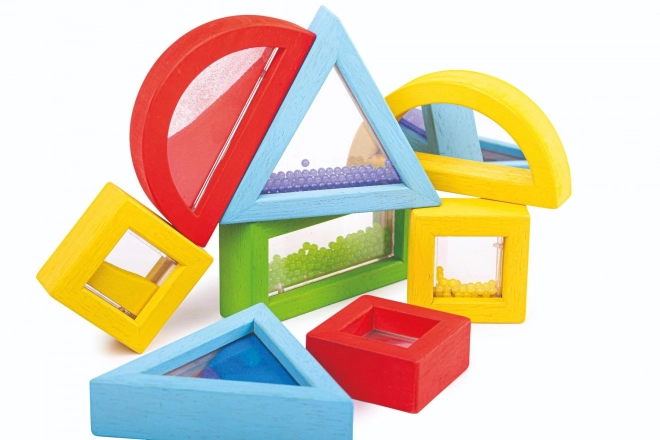 Bigjigs Toys Kolorowe kształty sensoryczne tęczowe