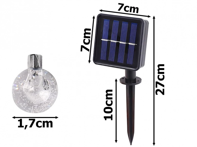 Ogród girlanda świetlna solarna wielokolorowa