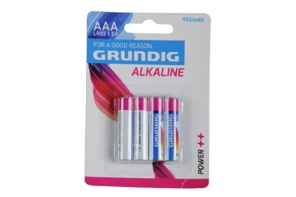Baterie Grundig LR03/AAA 1,5 V alkaliczne 4 sztuki na karcie