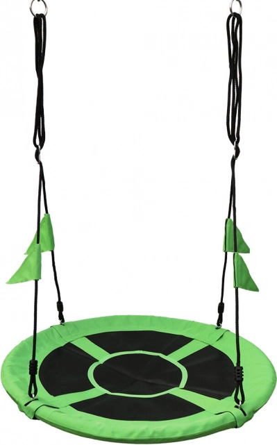 Huśtawka bocianie gniazdo z chorągiewkami 100 cm – 2Kids Toys, zielona