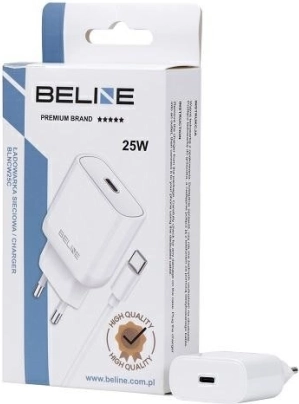 Ładowarka sieciowa 25 W GaN USB‑C + kabel USB‑C – Biała