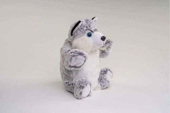Pluszowy Pies Husky pacynka 25 cm