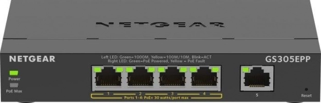 netgear gs305epp 5‑portowy gigabitowy przełącznik poe+