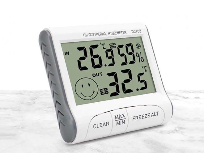 Stacja meteorologiczna z termometrem, wilgotnościomierzem i sensorem