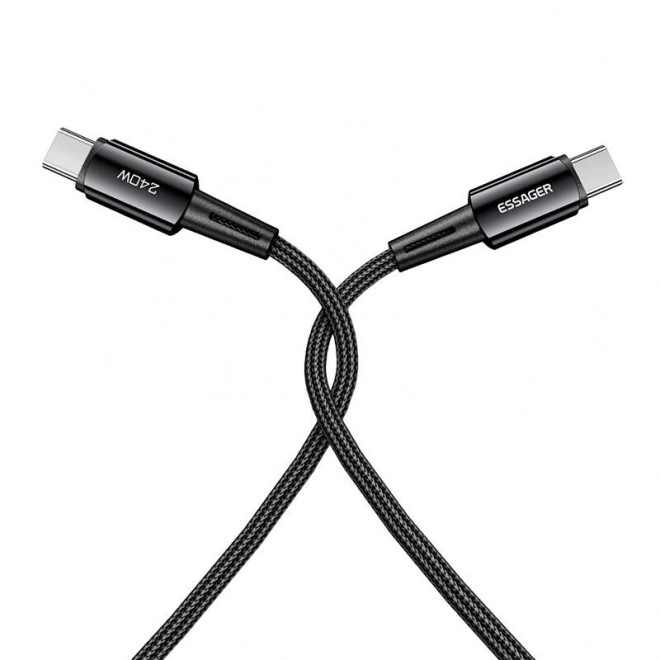 Kabel USB-C na USB-C Essager 240W 1m szary