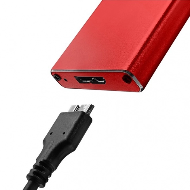Szafa | Obudowa na dysk M.2 SSD | SATA | NGFF | USB 3.0 | Superszybkość 5Gb/s | 2TB | Czerwony kolor