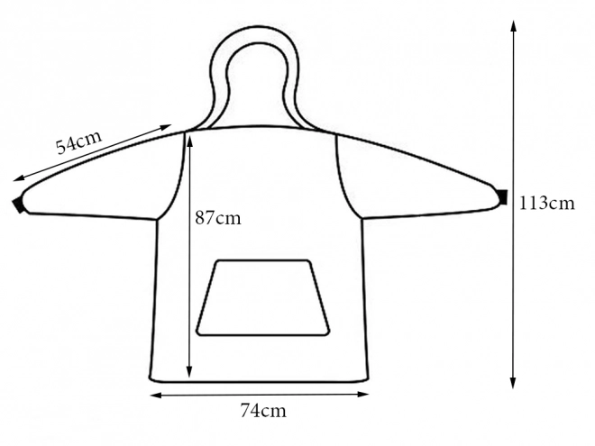 Ciepła bluza oversize koc z grubego polaru