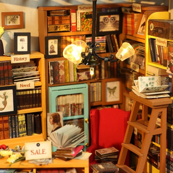 Samova czytelnia - Biblioteczka DIY Miniaturowy domek dla lalek