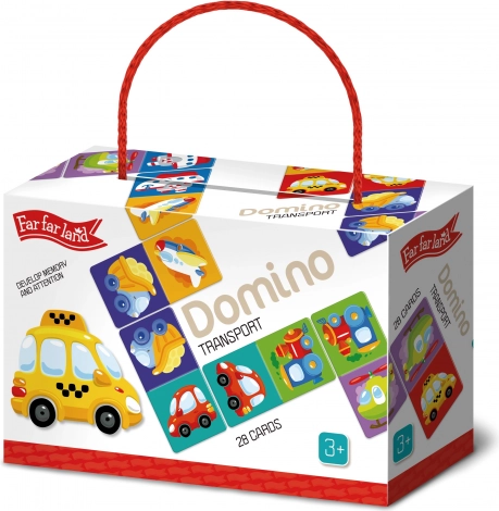 Far Far Land Domino z obrazkami – Transport