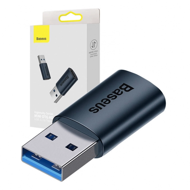 Adapter Baseus USB-A na USB-C – Niebieski