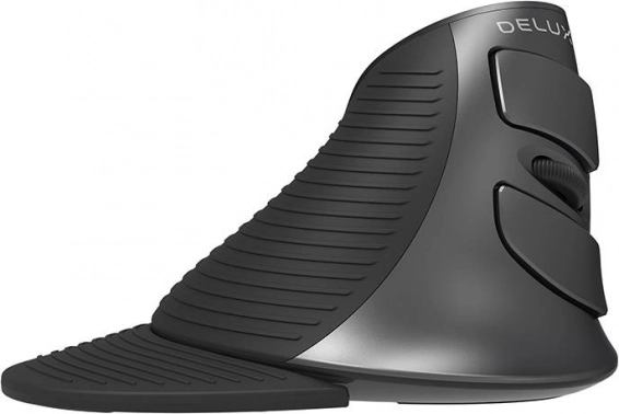 Bezprzewodowa pionowa mysz Delux do ergonomicznego użytkowania