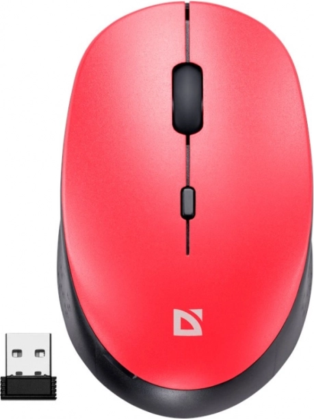 Bezprzewodowa cicha mysz Defender Auris MB-027 – Czerwony