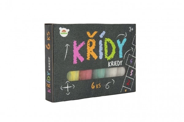 Kolorowe kredy chodnikowe - 6 sztuk