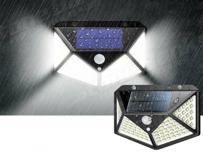 Lampa solarna z 100 LED i czujnikiem zmierzchu