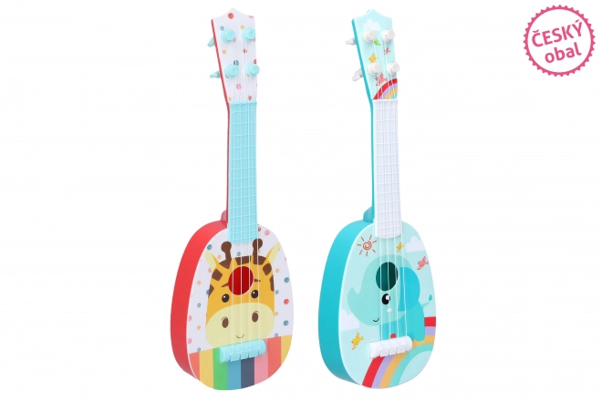 Gitara dziecięca z motywem afrykańskich zwierząt