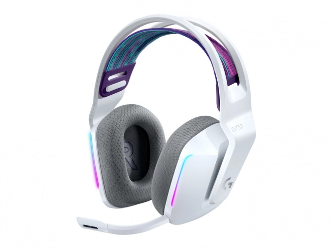 Bezprzewodowe słuchawki gamingowe RGB G733 Lightspeed białe