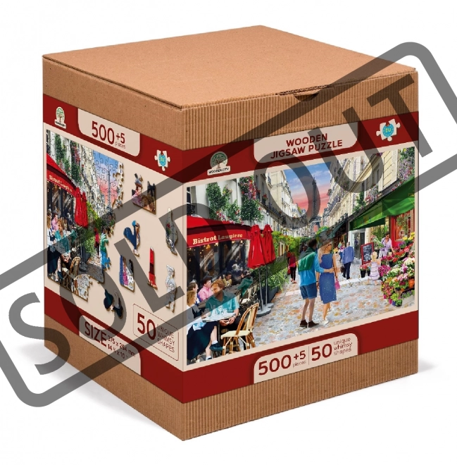 Drewniane puzzle Paryskie Bistro 2w1