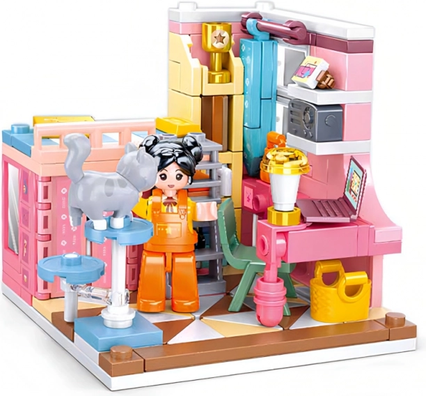 Klocki Sluban Girls Dream mini sypialnia – 210 elementów, 2 figurki