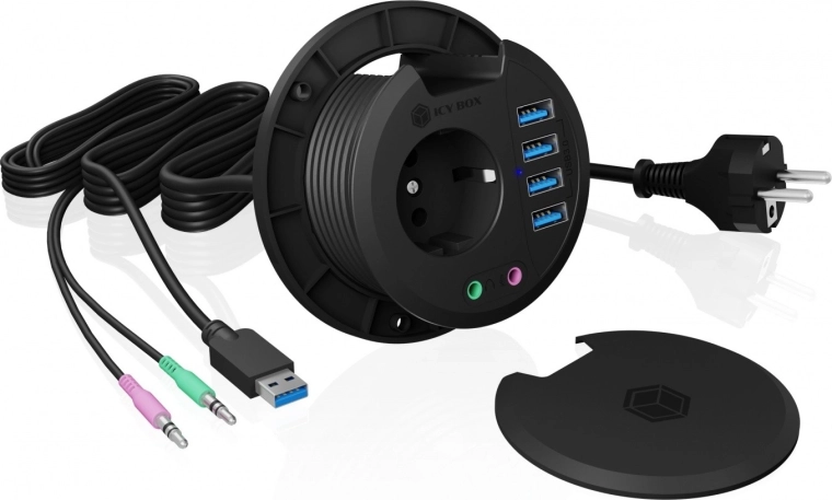 Zintegrowane gniazdko 230 V i łatwy montaż