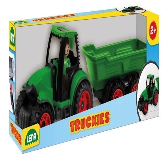 Auto Truckies traktor z przyczepą plastikowy 32cm z figurką w pudełku 24m+