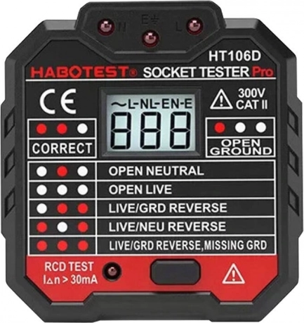Cyfrowy tester gniazdek Habotest