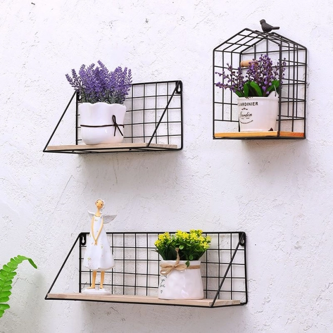 Półka ścienna styl LOFT 29,5 cm- czarna