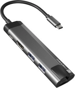 Wieloportowy hub USB-C Natec Fowler Go z HDMI, USB 3.0 i Ethernetem