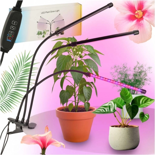 Lampa LED do uprawy roślin z potrójnym panelem ramion