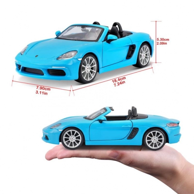 Bburago 1:24 Porsche 718 Boxster Niebieski