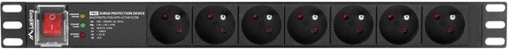 Profesjonalne PDU 1U do racka 19" z 7 gniazdami
