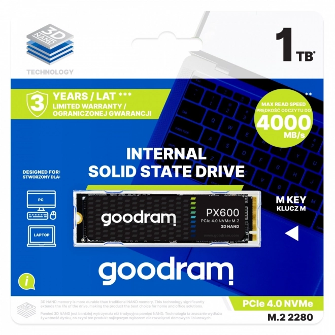 Dysk SSD Goodram PX600 1TB NVMe M.2 PCIe 4.0