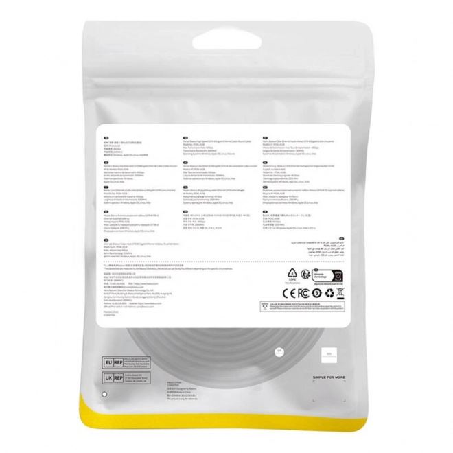 Kabel Ethernet Baseus RJ45 kat.8 40Gb/s 15m czarny