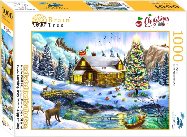 Puzzle Świąteczne Scenerie 1000 elementów Brain Tree