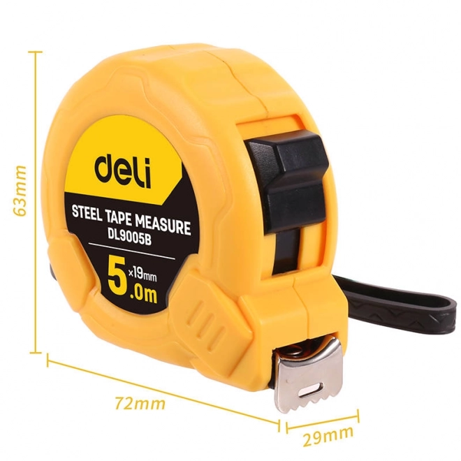 Metr 5m/19mm Deli Tools EDL9005B (żółty)