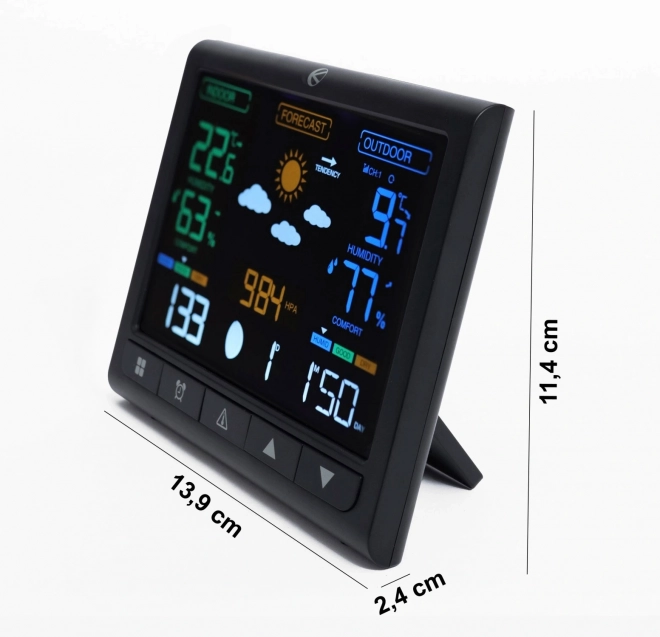 Bezprzewodowa stacja meteorologiczna z wyświetlaczem LCD i czujnikiem zewnętrznym