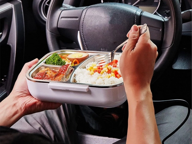 Elektryczny podgrzewany pojemnik na posiłki do samochodu
