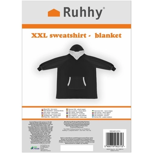 Bluza XXL - Ruhhy czarna koc 24403