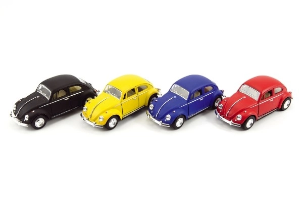 Auto Kinsmart VW Klasyczny Garbus metal/plastik 13cm na napęd wsteczny 4 kolory 12szt w pudełku