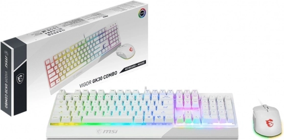 Zestaw gamingowy Vigor GK30 biała klawiatura i mysz