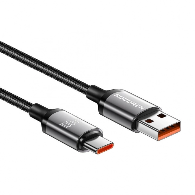 Szybkoładujący kabel Rocoren USB-A na USB-C Retro Series 2m szary