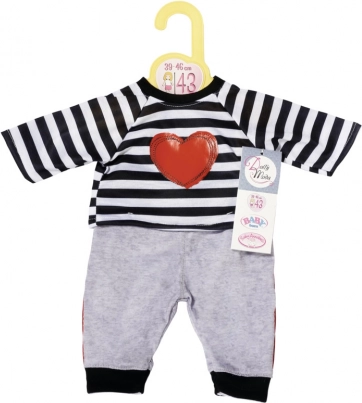 Dolly Moda paskowany dres dla lalek 43 cm