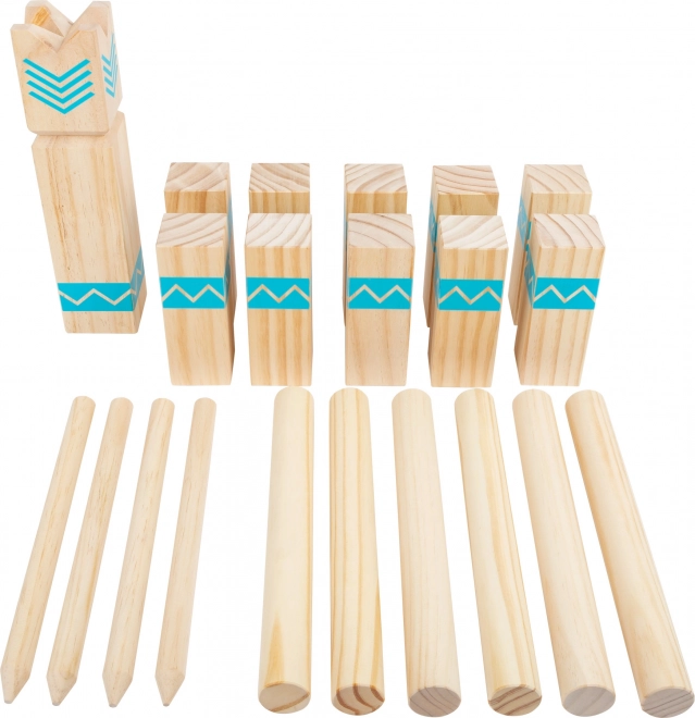 Małe drewniane klocki Wikingów Kubb